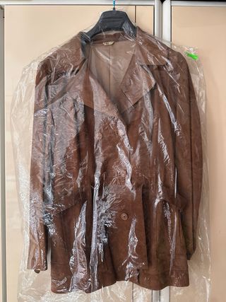 Giacca donna vera pelle vintage marrone