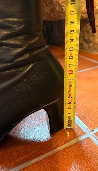 Botas de cano alto Manfield pele preta t.39