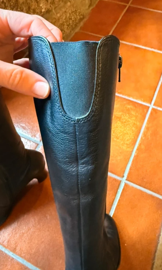 Botas de cano alto Manfield pele preta t.39