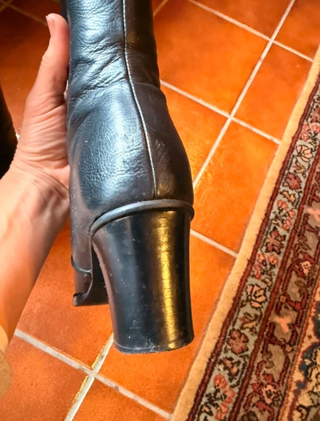 Botas de cano alto Manfield pele preta t.39