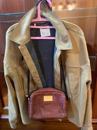 Bolso Bimba y Lola trenzado marrón