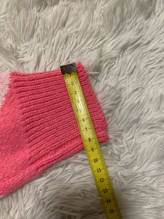 Maglione rosa con fantasia bianca taglia S Y2k