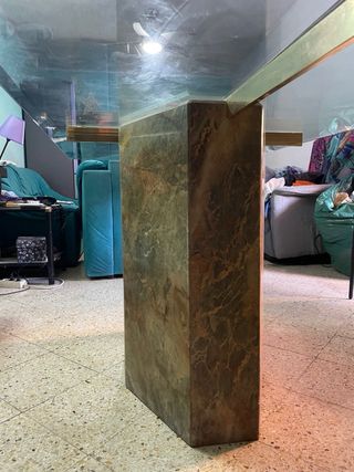 Mesa de mármol italiano y cristal precio negociabl