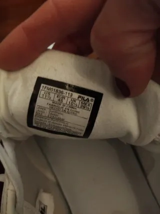 Zapatillas Fila Blancas Hombre