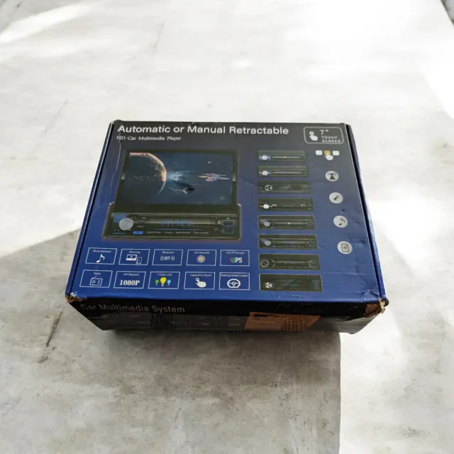 Reprodutor Multimídia para Carro, 7'' Retrátil