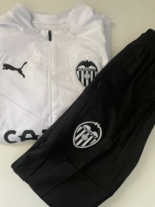 Conjunto Puma Valencia C.F. Blanco y Negro