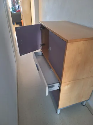 Mueble Buró Ikea Madera y Metal