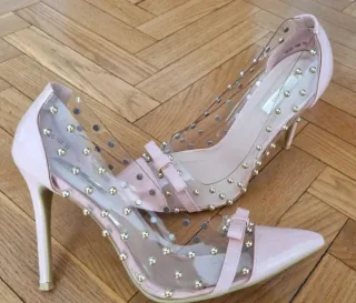 Zapatos Stiletto Bellucci Rosa y Dorado