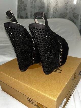 Zapatos de cuña negros Roayna talla 37