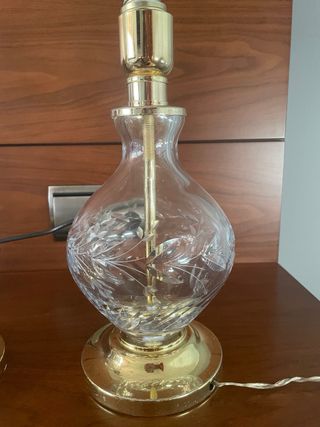 Lámparas de mesita de noche de cristal