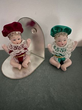 Bamboline porcellana vintage set 4