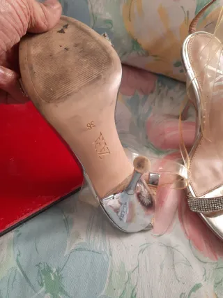 Sandalias Zara Talla 38 Plata