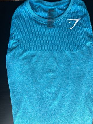 Gymshark Manga Longa Azul Tamanho L