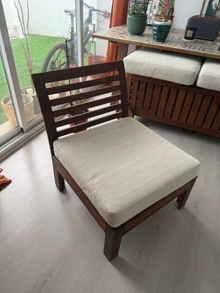Baúl y Butaca Ikea Madera Maciza Exterior