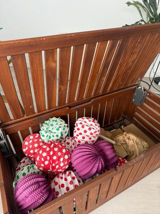 Baúl y Butaca Ikea Madera Maciza Exterior