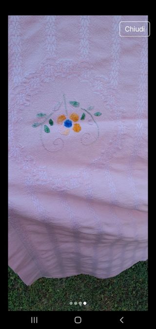 Copriletto singolo vintage in cotone cm 230x140