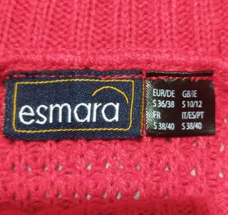 Jersey cuello alto manga corta mujer rojo