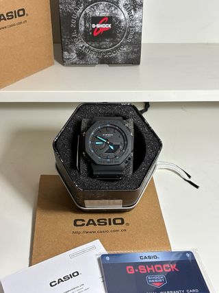 Reloj Casio G-Shock Negro con detalles en Azul