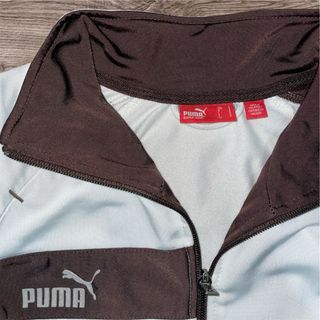 Puma White and Brown Sweatshirt Size S