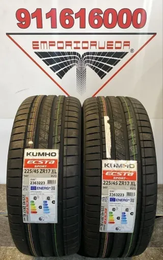 4UD 225 45 17 Y KUMHO RUEDA NUEVA YA MONTADA