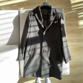 Abrigo Hombre NUEVO Lana Negro MANGO Slim Fit