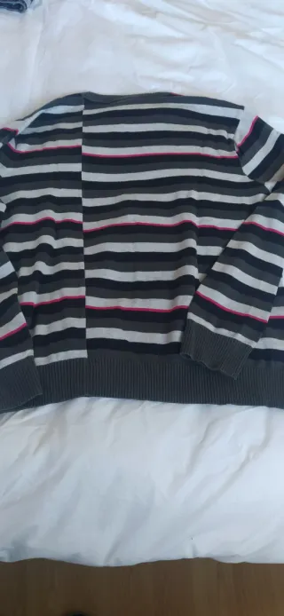 Jersey O'Neill rayas gris, rosa y blanco