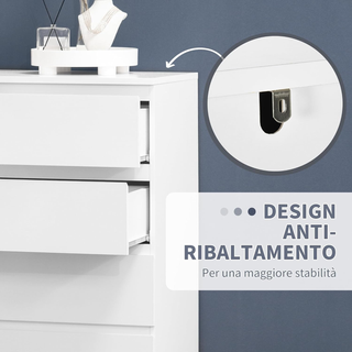 Cassettiera 6 Cassetti con Design Antiribaltamento