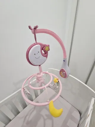 Cuna blanca con colchón