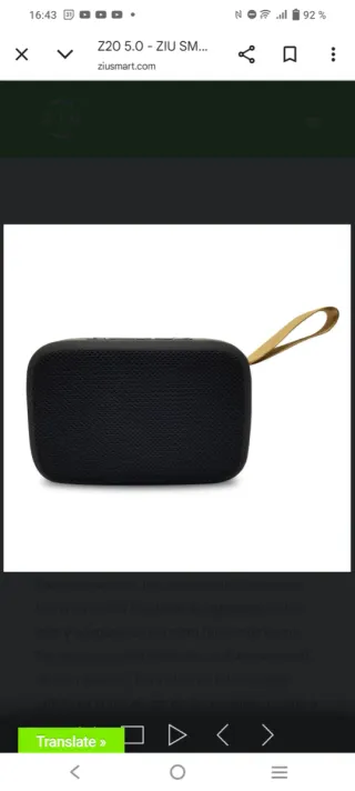 Altavoz Bluetooth Portátil ZIU Z20