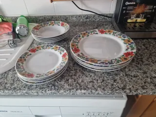 Vajilla 12 piezas flores