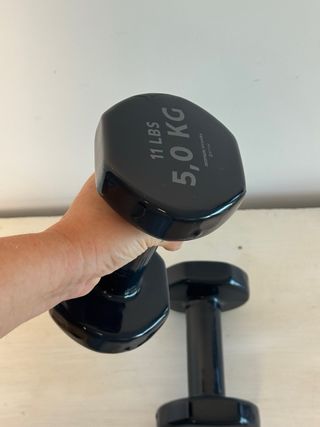 2 Mancuernas 5 kg Negras Domyos / Decathlon