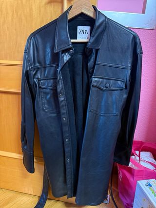 Chaqueta/sobrecamisa efecto piel