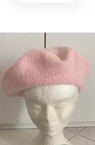 Cappello basco donna vintage rosa