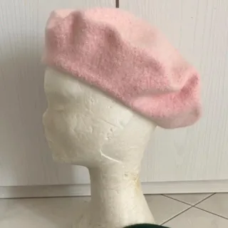Cappello basco donna vintage rosa