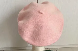 Cappello basco donna vintage rosa