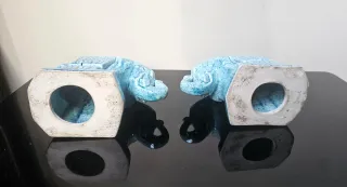 Coppia fermalibri elefanti stile Decò