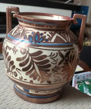 Jarrón decorativo cerámica antiguo