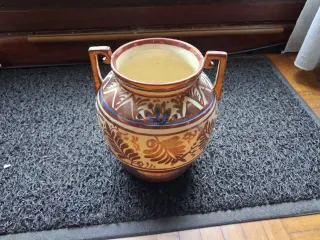 Jarrón decorativo cerámica antiguo