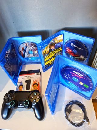 Ps4 SLIM / MANDO / JUEGOS / CARGADOR / CAJA / PACK