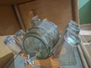 Barril dispensador de vidrio