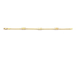 pulsera oro 18k con piedra con circonita