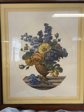 Stampe floreali con cornice in legno