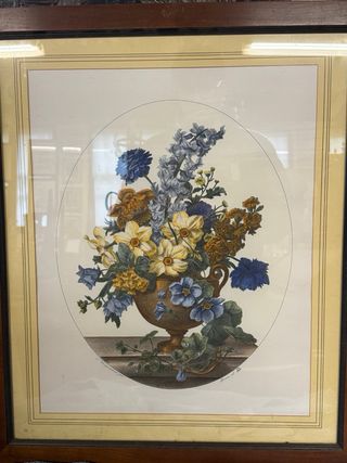 Stampe floreali con cornice in legno