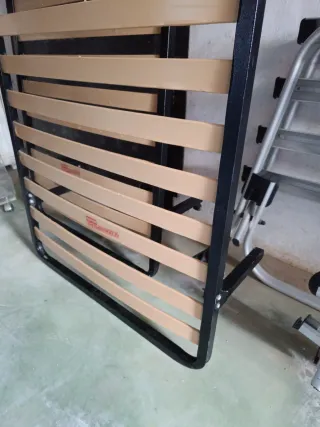 Somier metálico con lamas de madera