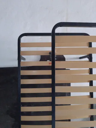 Somier metálico con lamas de madera
