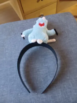 Diadema con muñeco de peluche azul
