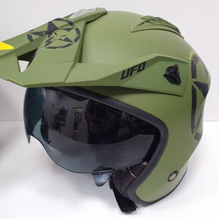 Casco Jet Ufo Sheratan Verde OD