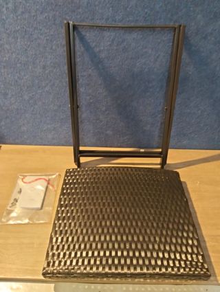 vidaXL Taburete plegable ratán sintético negro