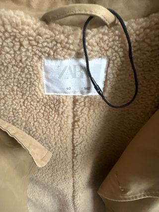Gabardina Zara Beige Talla 10