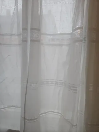 Cortinas blancas de tela